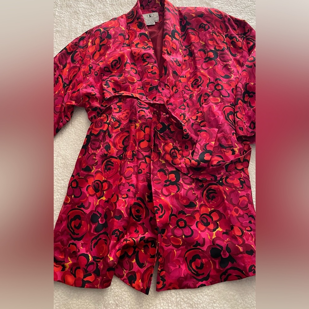 Flora Kung Pink and Black Floral Dress